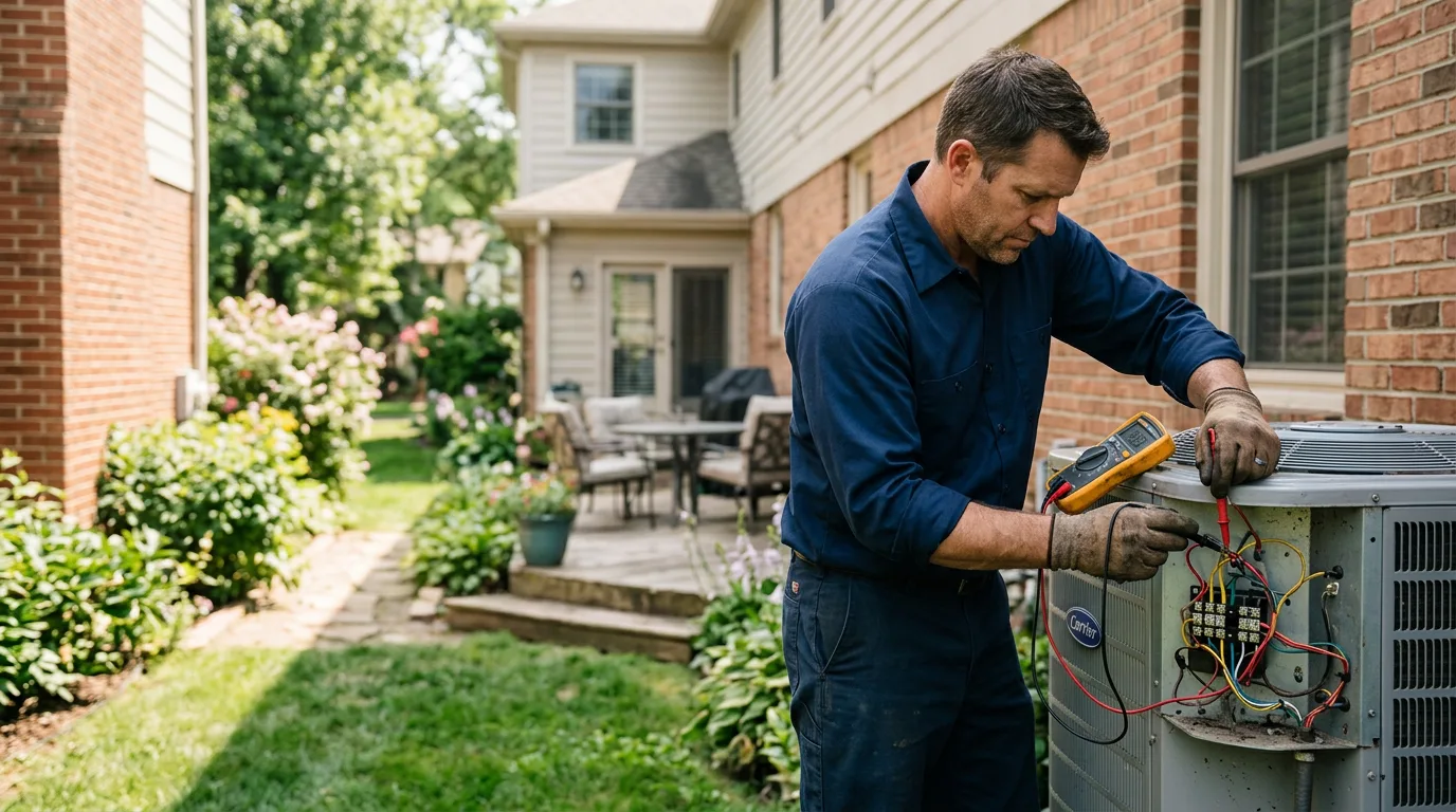 HVAC technician working near Lancaster, NY